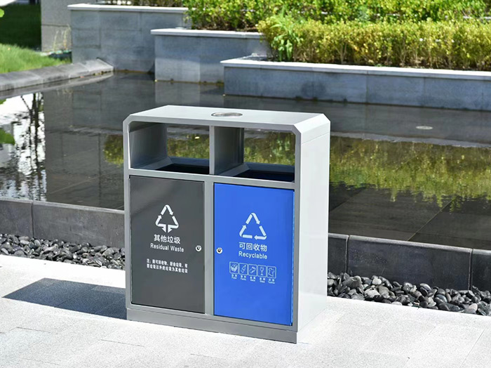 凉山道路钢制垃圾桶