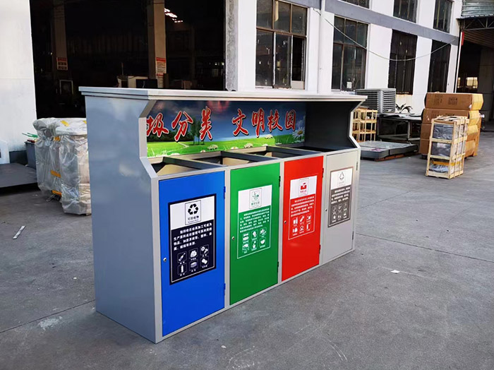 分类清晰易操作，成都邛崃市分类垃圾桶生产厂家直供，社区居民纷纷点赞